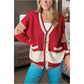 🥰Seasonal promotion super low price🥰Women's Colorblock Knit Cardigan Sweater-6