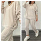 💕HOT SALE 49% OFF💕Women’s Trendy Solid Color Two-Piece Set Top & Pants-5