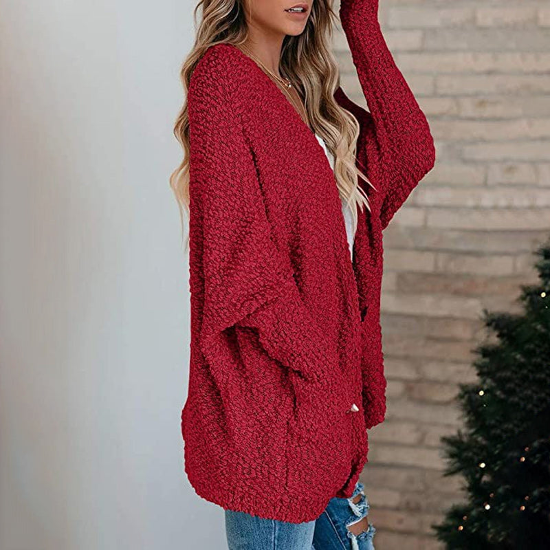🎈Fashion new products🎈Open Front Long Sleeve Knitted Cardigans Sweater-7