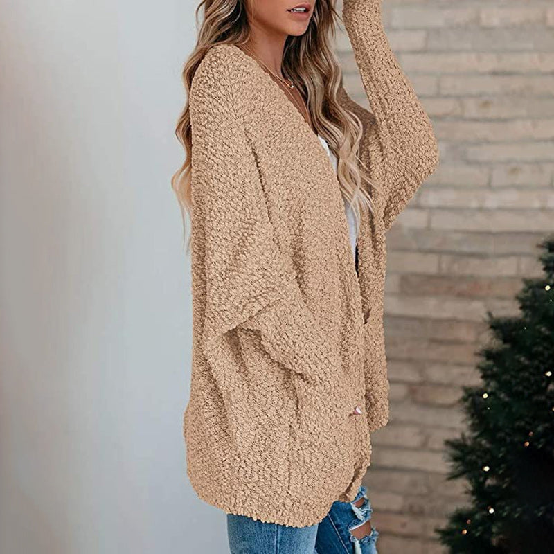🎈Fashion new products🎈Open Front Long Sleeve Knitted Cardigans Sweater-14