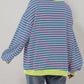 🔥2024 HOT SALE🔥Women's Oversized Striped Long Sleeve Pullover-4