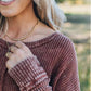 💞Women's Solid Color Long-Sleeve Waffle Knit Tops-2