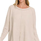 💞Women's Solid Color Long-Sleeve Waffle Knit Tops-5