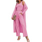 🍁Autumn New Releases🍁Women’s Solid Color Casual 3-Piece Set-19