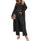 🍁Autumn New Releases🍁Women’s Solid Color Casual 3-Piece Set-15