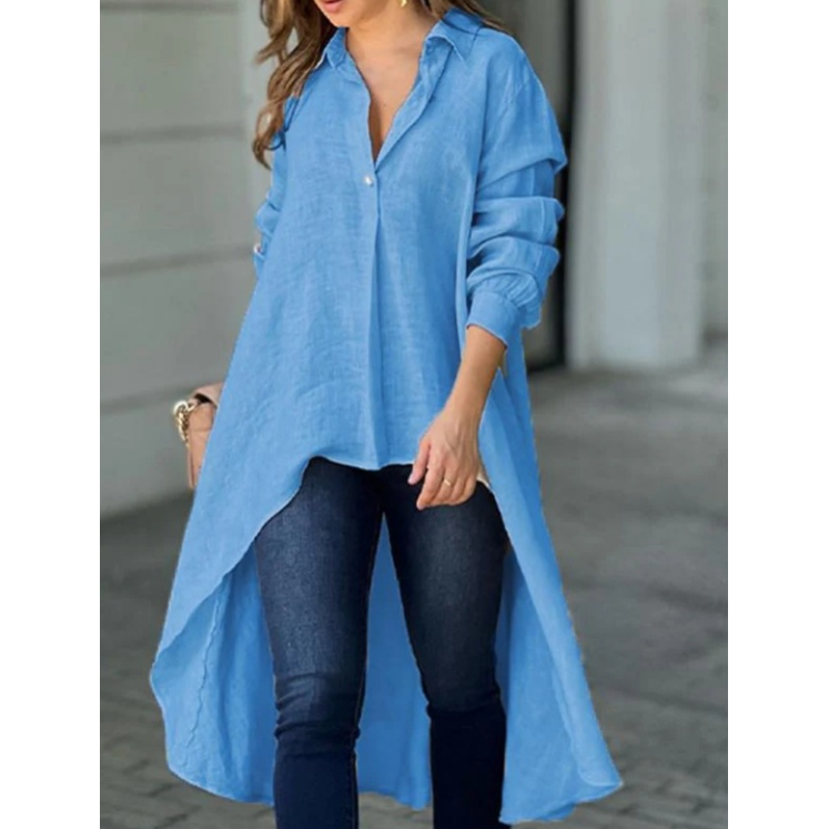 🌷Limited Time 26% OFF💞Women's Elegant Long Lapel Shirt-2