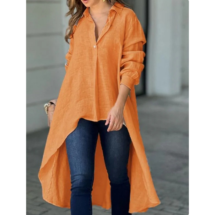 🌷Limited Time 26% OFF💞Women's Elegant Long Lapel Shirt-3