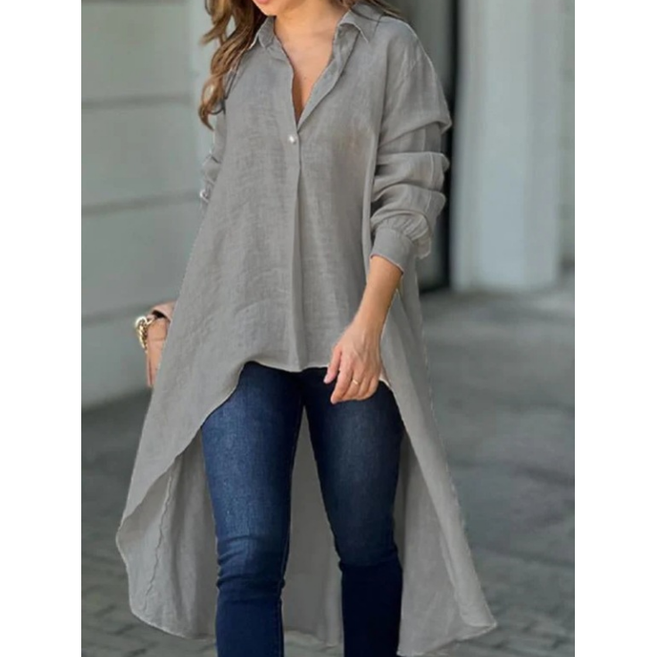 🌷Limited Time 26% OFF💞Women's Elegant Long Lapel Shirt-4