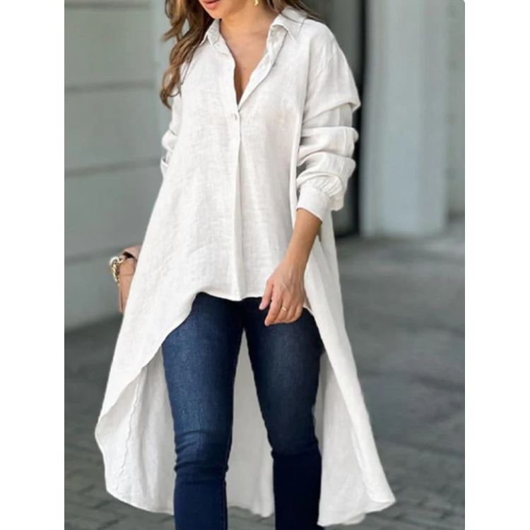🌷Limited Time 26% OFF💞Women's Elegant Long Lapel Shirt-5