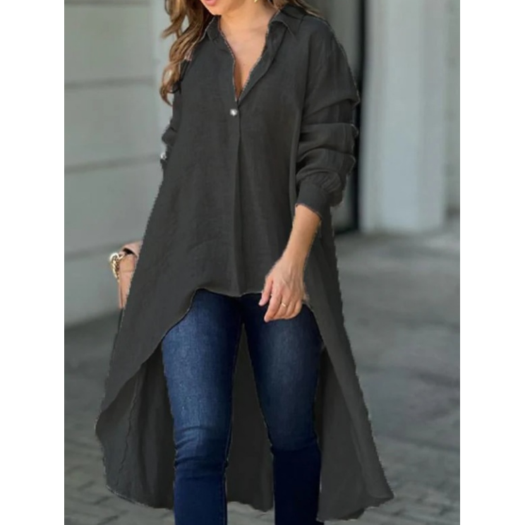🌷Limited Time 26% OFF💞Women's Elegant Long Lapel Shirt-6