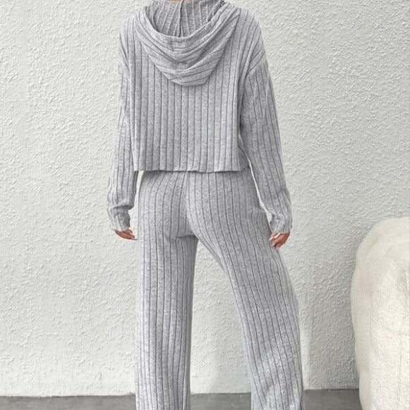 ✨New Arrival✨Loose Hooded Knit Sweater Set-1