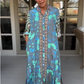 🌷Limited Time 51% OFF💞Fashion Printed Maxi Dress with Side-Slit-1
