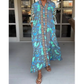 🌷Limited Time 51% OFF💞Fashion Printed Maxi Dress with Side-Slit-3