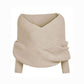 ✨New Arrival✨Women's Solid Knitted Sweater Scarf with Sleeves-7