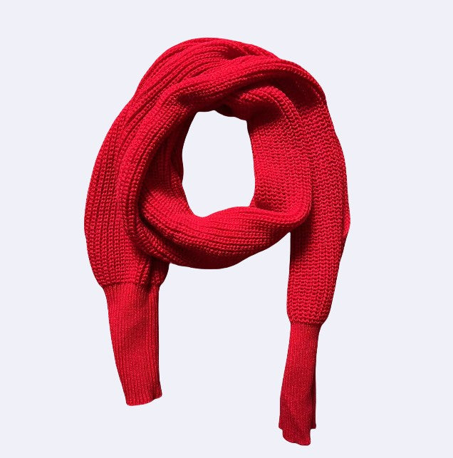 ✨New Arrival✨Women's Solid Knitted Sweater Scarf with Sleeves-8