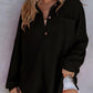 ✨New Arrival✨Women’s Loose Solid Color Waffle Knit Shirt-3