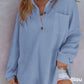 ✨New Arrival✨Women’s Loose Solid Color Waffle Knit Shirt-11