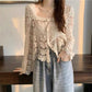 🌷Limited Time 50% OFF💞Crochet Lace Button-Down Cardigan-4