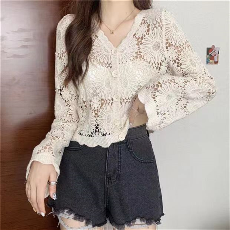 🌷Limited Time 50% OFF💞Crochet Lace Button-Down Cardigan-8