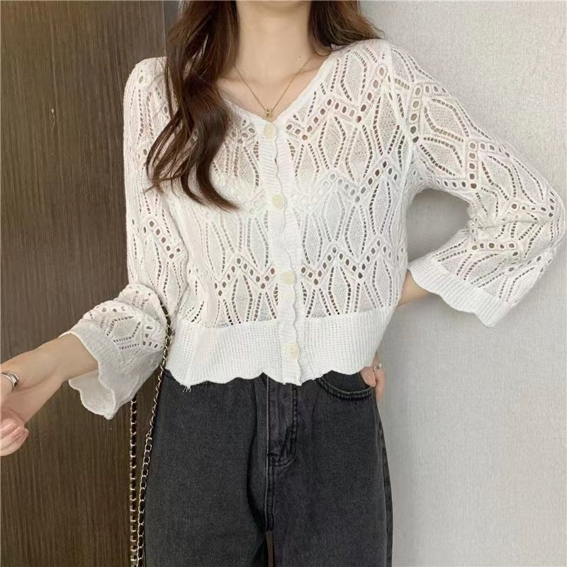 🌷Limited Time 50% OFF💞Crochet Lace Button-Down Cardigan-9