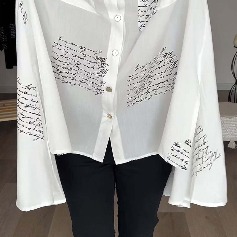 🌷Limited Time 58% OFF💞Women's Long Sleeve Print Fashion Lapel Shirt-2