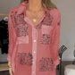 🌷Limited Time 58% OFF💞Women's Long Sleeve Print Fashion Lapel Shirt-7