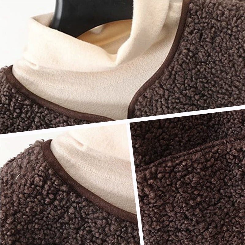 Women's Fall Button Down Short Warm Vest-5