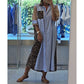 🌷Limited Time 50% OFF💞Women's Loose Leopard & Stripe Patchwork Shirt Dress-3
