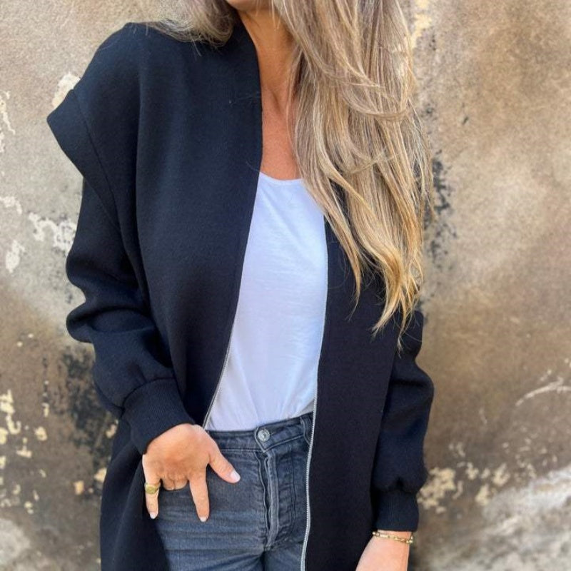 🌷Limited Time 43% OFF💞Women's Solid Zipper Hooded Coat with Pockets-5