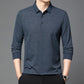✨New Arrival✨-Men’s Elegant Casual 3-button Lapel Collar Long-sleeve T-shirt-3