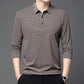 ✨New Arrival✨-Men’s Elegant Casual 3-button Lapel Collar Long-sleeve T-shirt-5