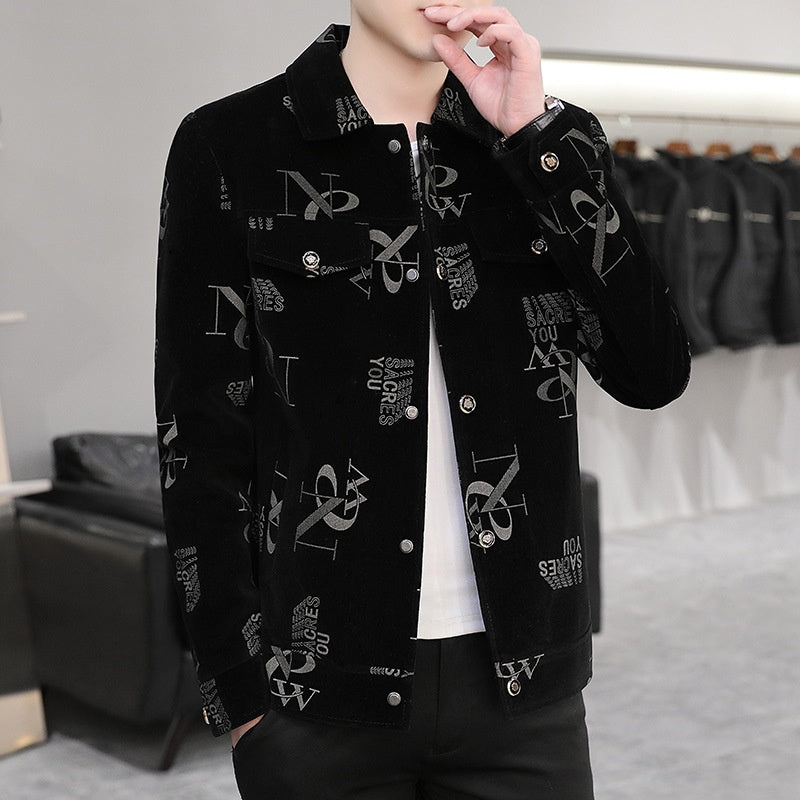 ✨New Arrival✨Men's Print Lapel Button Down Jacket-7