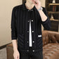 ✨New Arrival✨Men's Casual Striped Knitted Lapel Jacket-10