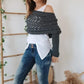 💝Gift Idea Hot sale 50% OFF🔥Women's Wrap Knit Shawl with Sleeves-7