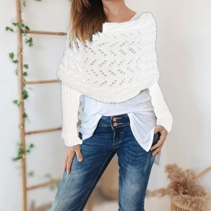 💝Gift Idea Hot sale 50% OFF🔥Women's Wrap Knit Shawl with Sleeves-12