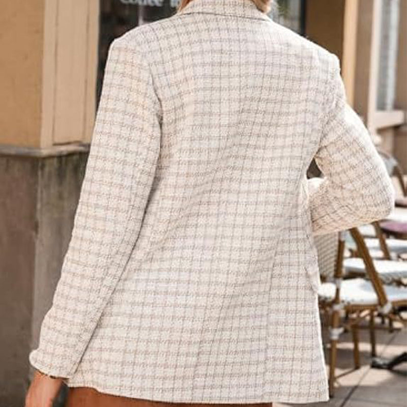 💕✨New Arrival✨💕Plaid Tweed Blazer Jacket for Women-1