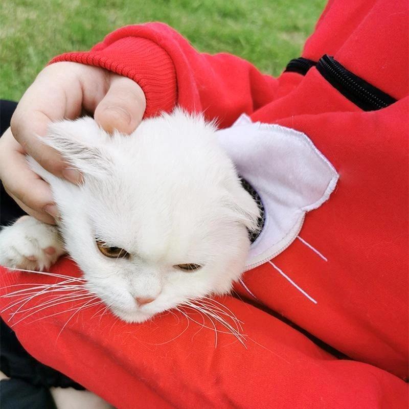 🔥Clearance Sale🔥Ideal Gift - Sweatshirt for Cat Lovers with a Hood and Cozy Pocket-1