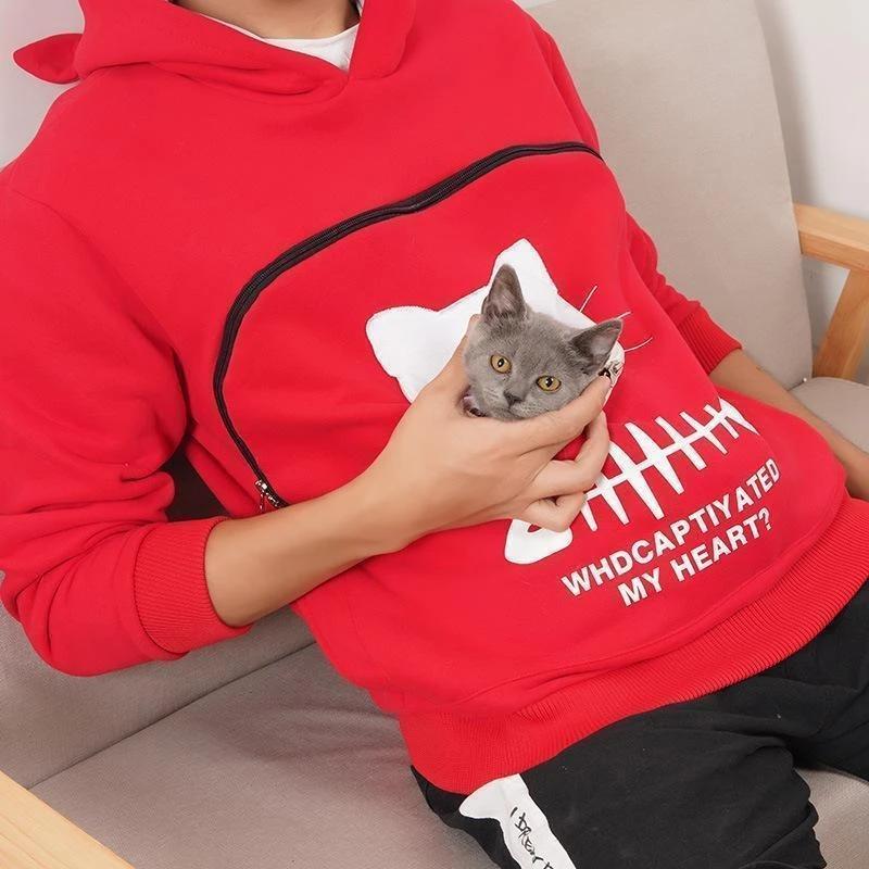 🔥Clearance Sale🔥Ideal Gift - Sweatshirt for Cat Lovers with a Hood and Cozy Pocket-3