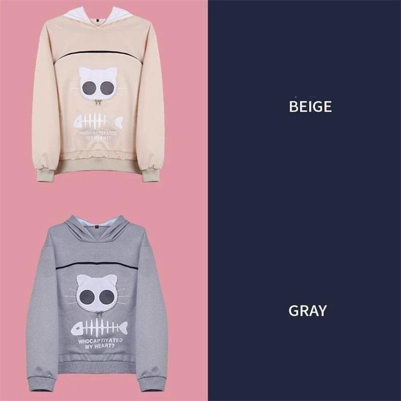 🔥Clearance Sale🔥Ideal Gift - Sweatshirt for Cat Lovers with a Hood and Cozy Pocket-4