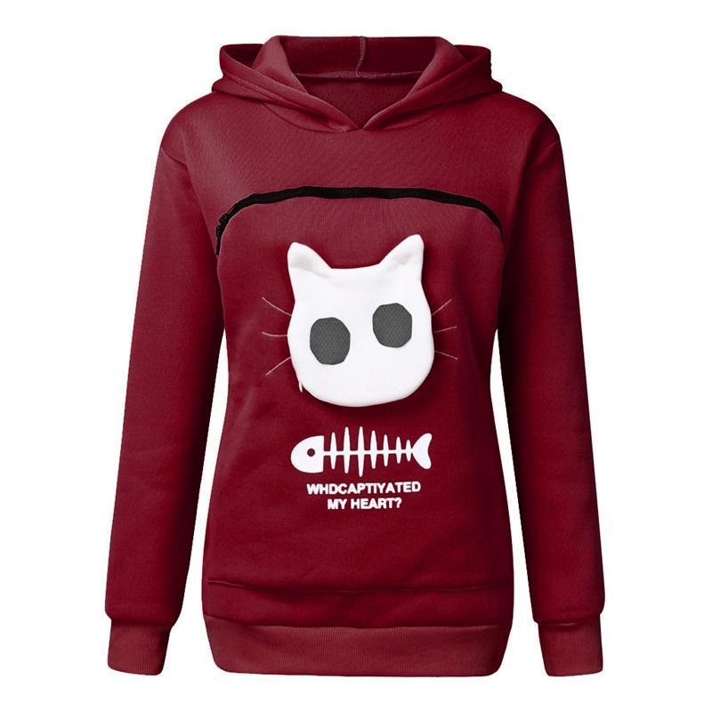 🔥Clearance Sale🔥Ideal Gift - Sweatshirt for Cat Lovers with a Hood and Cozy Pocket-9