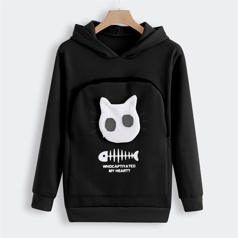 🔥Clearance Sale🔥Ideal Gift - Sweatshirt for Cat Lovers with a Hood and Cozy Pocket-12