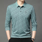 Men's Letter Print Lapel Long Sleeve Shirt（60% OFF）-1