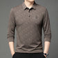 Men's Letter Print Lapel Long Sleeve Shirt（60% OFF）-2