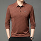 Men's Letter Print Lapel Long Sleeve Shirt（60% OFF）-3