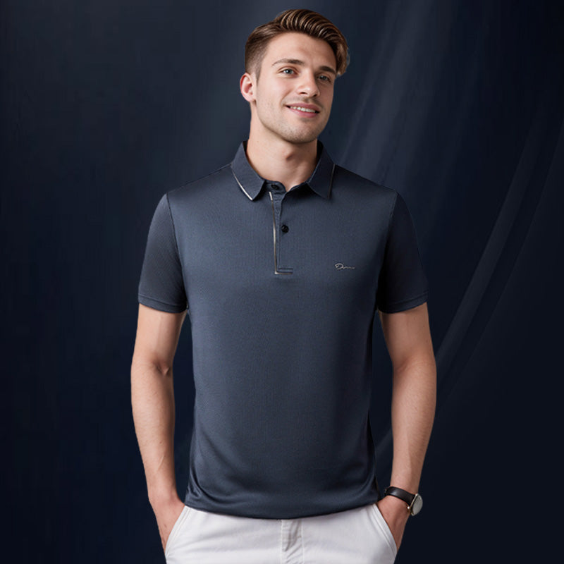 ✨New Arrival✨Men's Ice Silk Business Casual Lapel Shirt-1