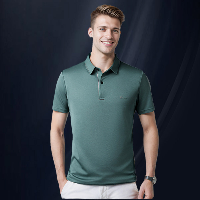 ✨New Arrival✨Men's Ice Silk Business Casual Lapel Shirt-2