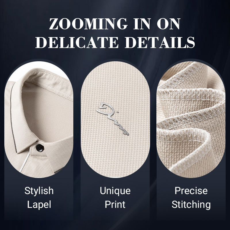 ✨New Arrival✨Men's Ice Silk Business Casual Lapel Shirt-6