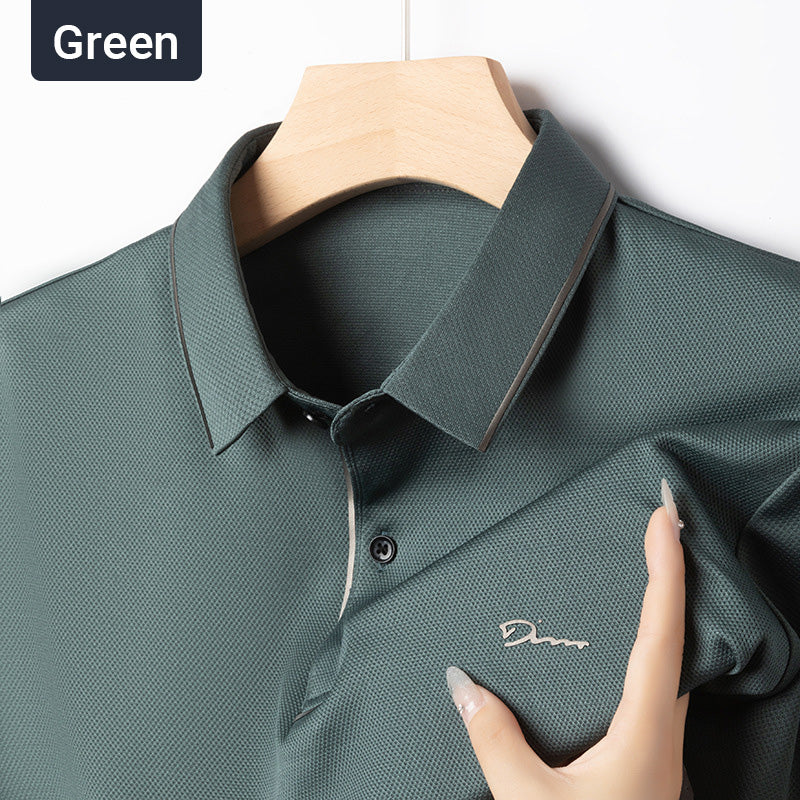 ✨New Arrival✨Men's Ice Silk Business Casual Lapel Shirt-13