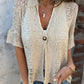 ✨New Arrival✨Women’s Solid One Button Knitted Top-11