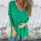 ✨New Arrival✨💕Women's Cozy Knit Long Sleeve Tunic Top with Side Slits-5